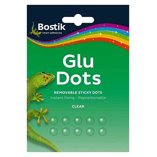 Bostik Clear Removable Glue Dots 10mm (Pack 10)