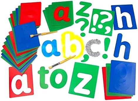 Washable Stencils Lowercase Letters 15cm x 19.5cm (Pack 27)