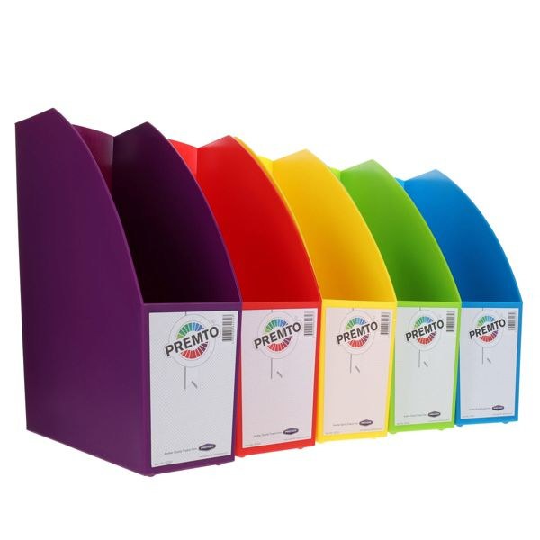 Plastic Magazine File Bright Colour - Each