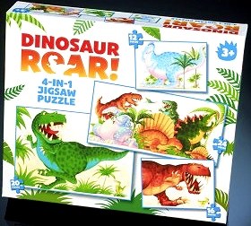 Dinosaur Roar! 4 in 1 Puzzles (12, 16, 20 & 24 piece)