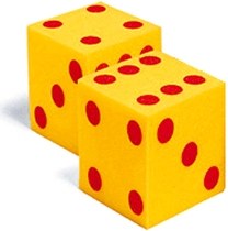 Giant Sponge Dot Dice 5" (Set 2)