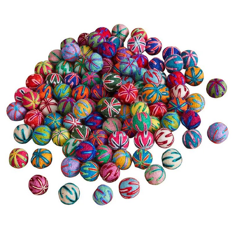 Pattern Felt Balls 2cm (Pack 100)