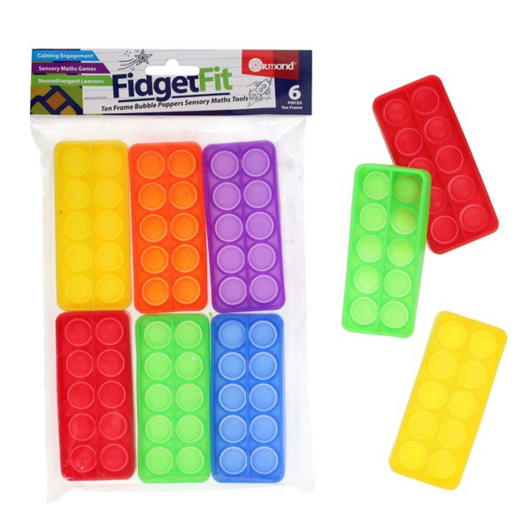 Blank Ten Frame Bubble Board Poppers (Pack 6)