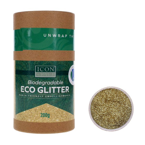 Gold Biodegradeable Eco Glitter 200g