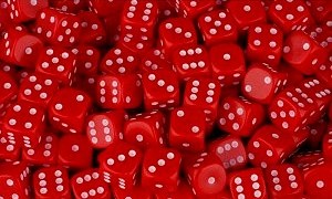6 Dot Dice 16mm Red (Set 10)