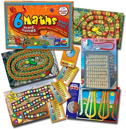 6 Maths Board Games Basic Pack
