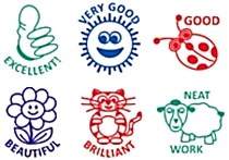 Self Inking Stampers & Storage Box A (Set 6)