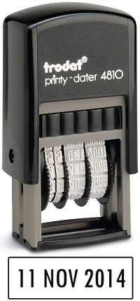 Trodat Mini Self-Inking & Refillable Date Stamper Black