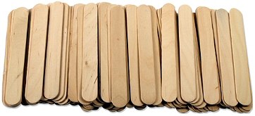 Large Natural Ice Pop Sticks 18 x 125mm (Pack 100)