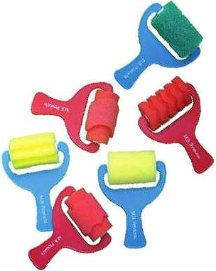 Sponge Pattern Rollers (Pack 6)