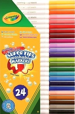 Crayola Supertips Washable Jumbo/Fine Tip Markers (Pack 24)