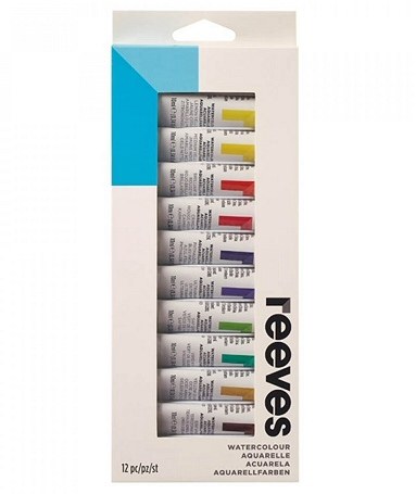 Reeves Water Colour Paint Tubes 12m (Set 12)