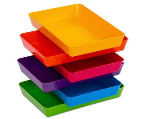 Small Rectangular Sorting Trays 12cm x 18cm (Set 6)