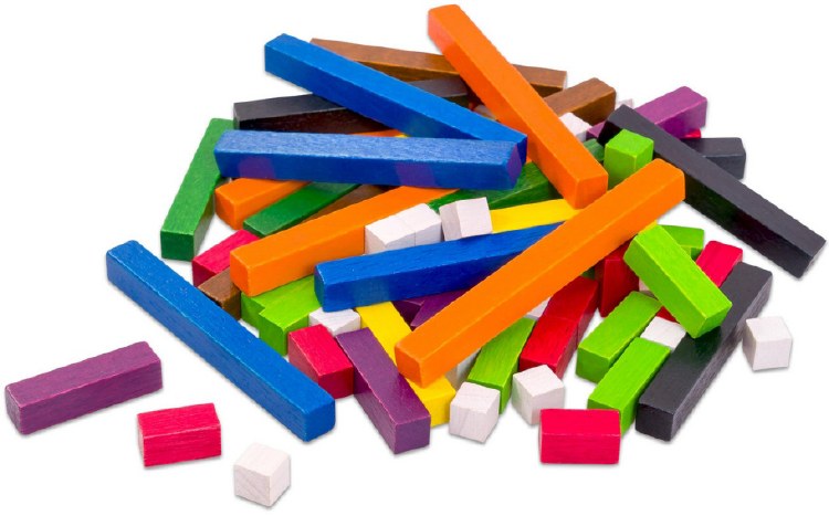 Wooden Number Rods Smooth (Bag 74)