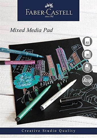 Faber-Castell A4 Mixed Media Sketch Pad 250gm (30 sheets)
