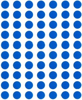 Blue Dot Labels 8mm (Pack 490)