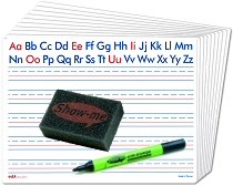 Class Pack A4 Handwriting/Blank Whiteboard Set (30 Boards, 30 Dry-Wipe Pens & 35 Foam Erasers)