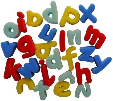 Sponge Painting Lowercase Letters 3-5cm (Pack 26)