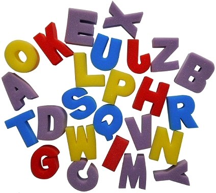 Sponge Painting Uppercase Letters 6cm (Pack 26)
