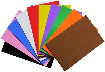 A4 Foam Sheets 10 Assorted Colours (Pack 10)