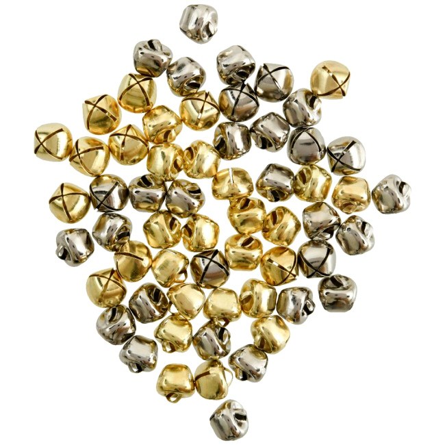 Jingle Bells Gold & Silver 14mm (Pack 50)