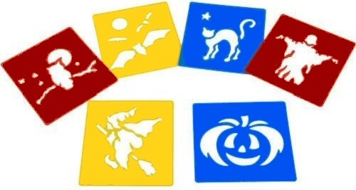 Washable Stencils Halloween 14cm x 15cm (Pack 6)