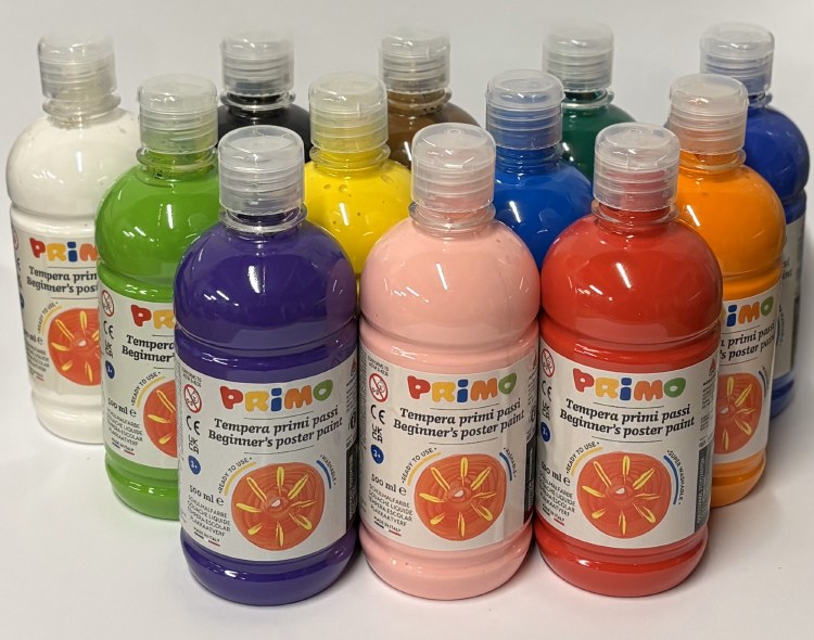 Poster Paint Assorted Colours - 500ml (Box 12)
