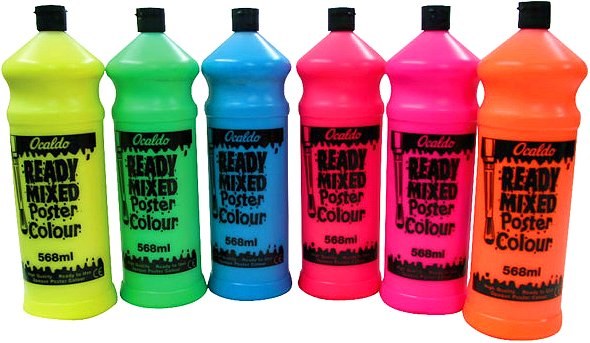 Fluorescent ORANGE Poster Paint - 500ml