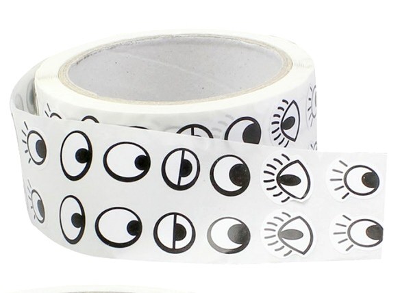 Adhesive Eye Stickers Black Assorted Styles (2000 Stickers)