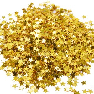 Star Sequins 5mm Gold 50g Tub