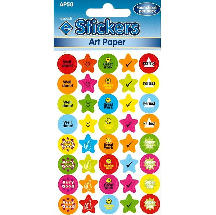 Mini Reward & Smiley Stickers 10mm (160 stickers)