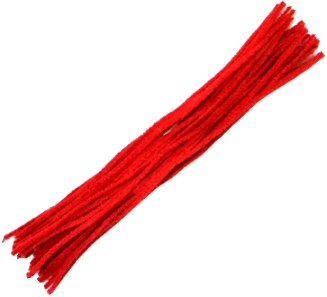 Red Pipe Cleaners 12" (Pack 100)