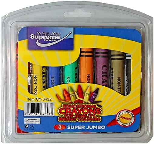 Super Jumbo Crayons (Pack 8)