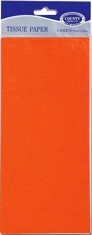 Orange Tissue Paper 50cm x 75cm (10 sheets)