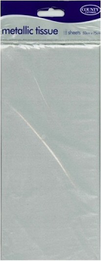 Silver Tissue Paper 50cm x 75cm (3 sheets)