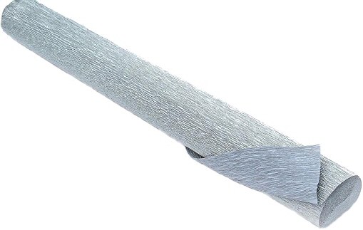 Silver Metallic Crepe Paper 2.5M x .5M