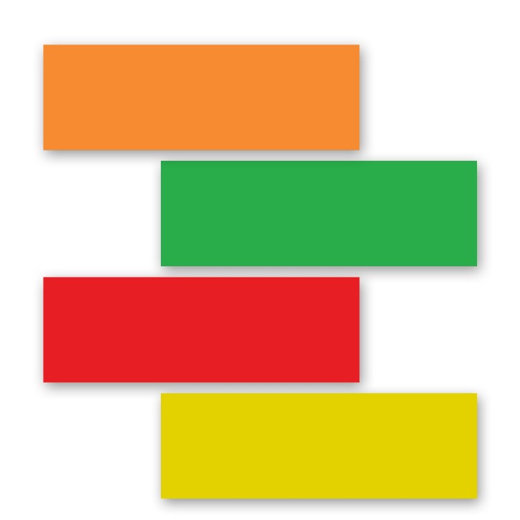 Fluorescent Flash Cards 12" x 4" (50 cards)