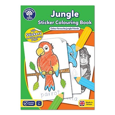 Jungle Colouring Book & Stickers (3+ years)
