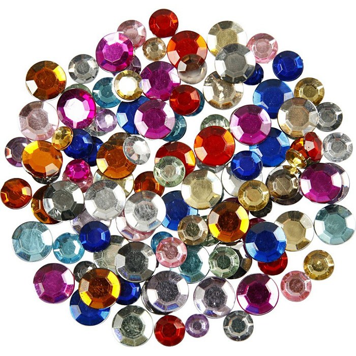 Round Gem Stones 6, 9 & 12mm 100g (Pack 700 approx.)