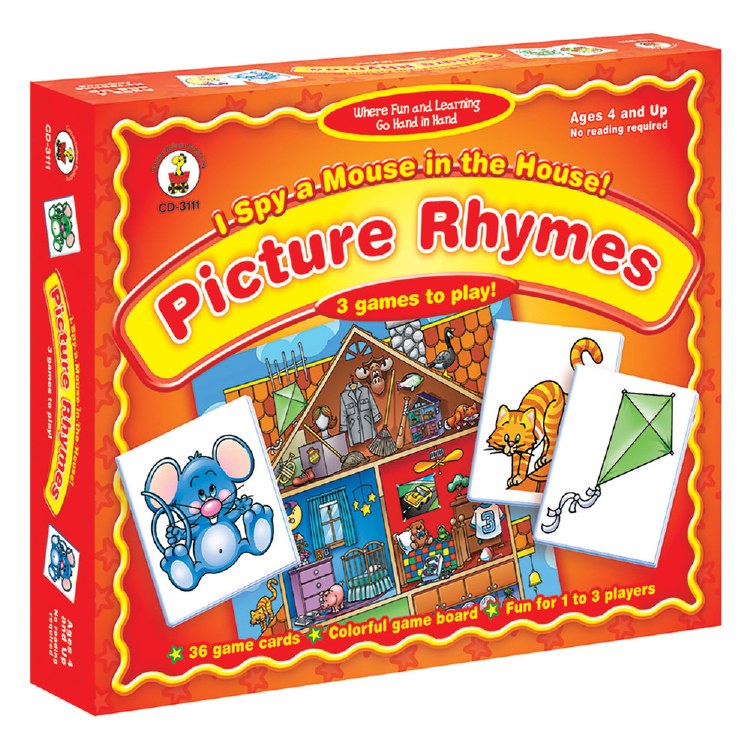 I Spy a Mouse in the House! Picture Rhymes Board Game