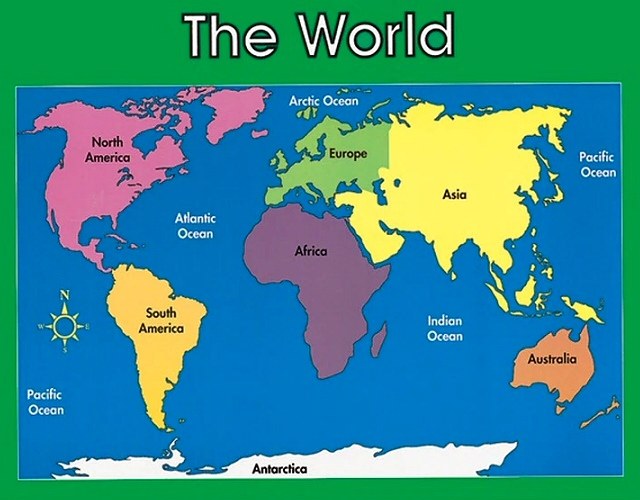 World Map Chart (Continents)