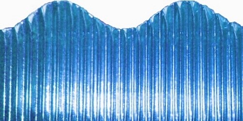 Metallic Blue Corrugated Border 5.7cm x 15m
