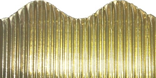 Metallic Gold Corrugated Border 5.7cm x 15m
