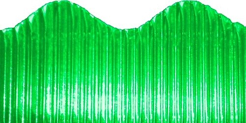 Metallic Green Corrugated Border 5.7cm x 15m