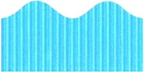 Azure/Cyan Corrugated Border 5.7cm x 15m