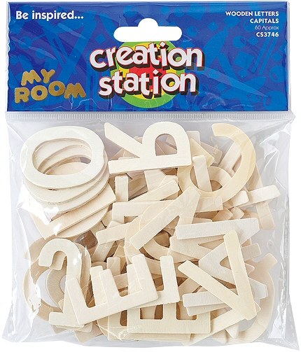 Wooden Letters Uppercase 45mm (Pack 55)