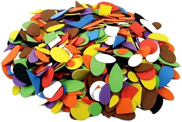 Foam Shapes Assorted Colours (Bag 200)
