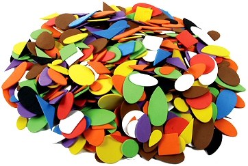 Foam Shapes Assorted Colours (Bag 750)