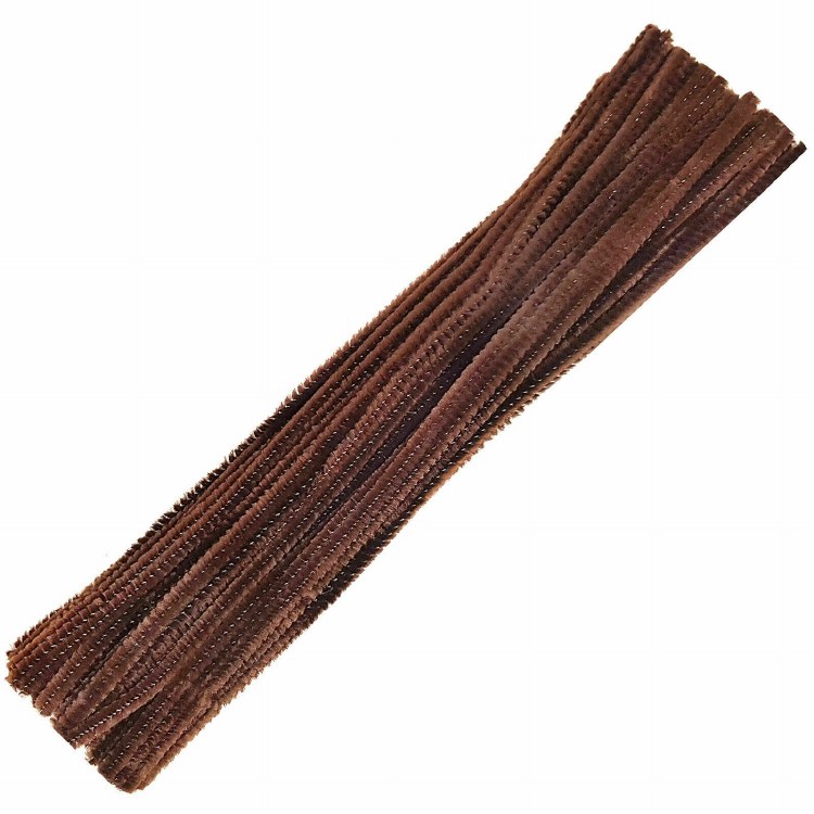 Brown Pipe Cleaners 12" (Pack 100)