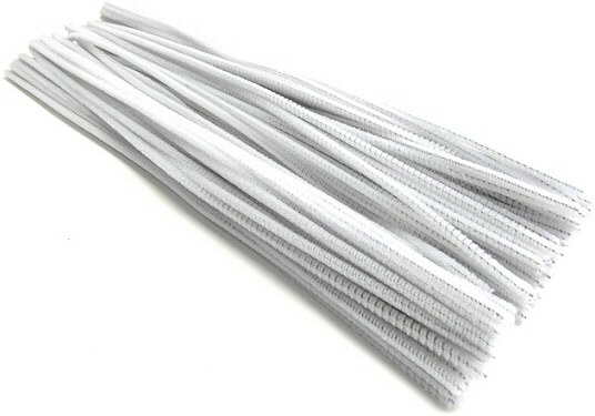 White Pipe Cleaners 12" (Pack 100)